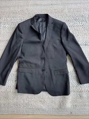 Men's Black Two-Button Tailored Blazer